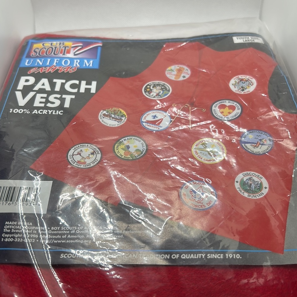 Cub Scout patch vest